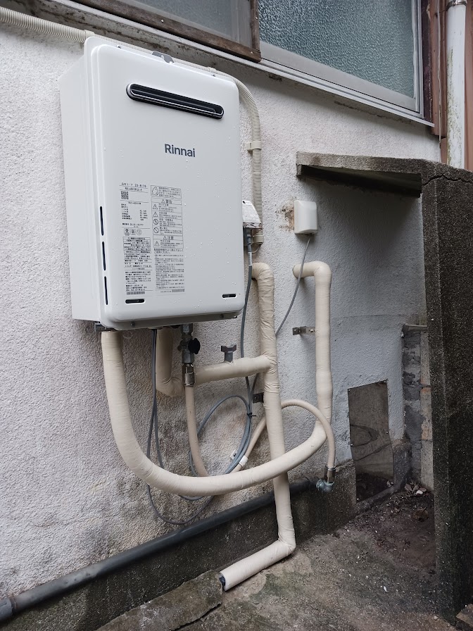 ガス風呂釜から給湯器へ　取替工事　長崎市