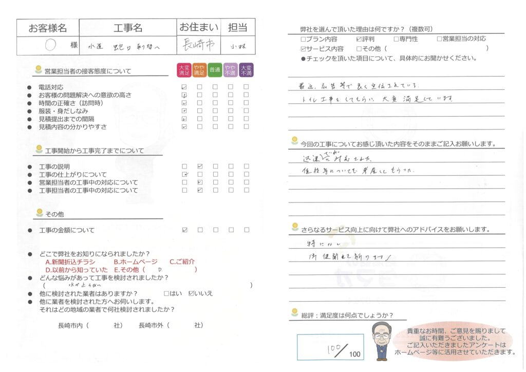 水栓　取替工事